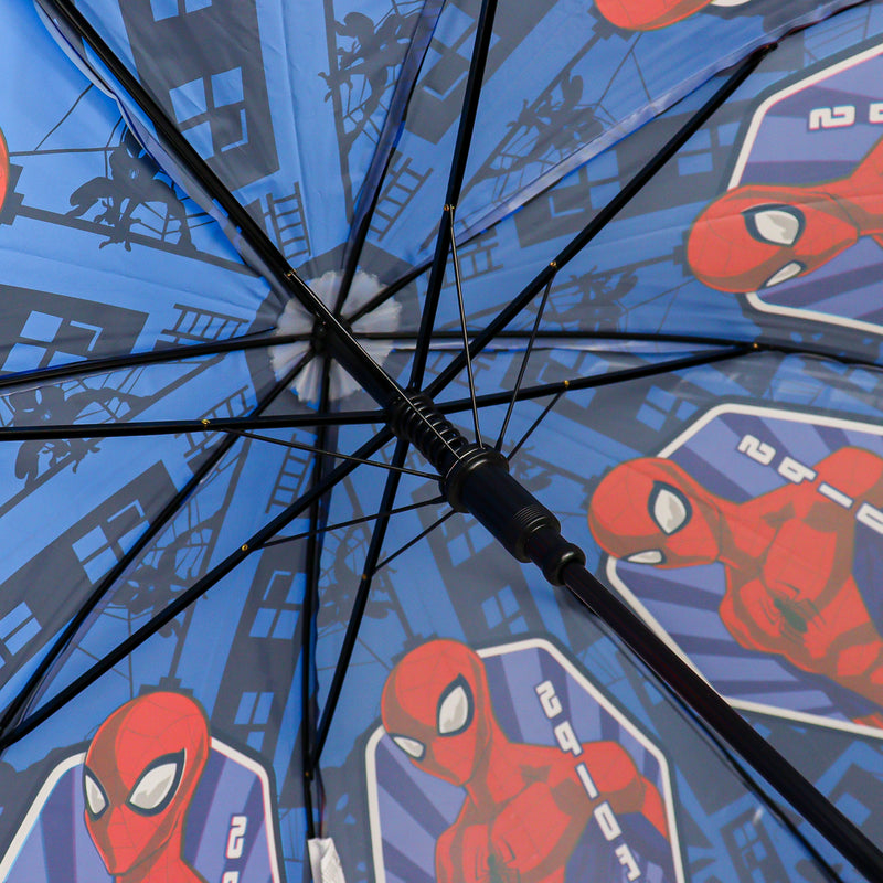 Spiderman Plastic Cover Umbrella for Kids with Whistle