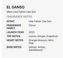 El Ganso Like Father Like Son Eau De Parfum for Men 125ml