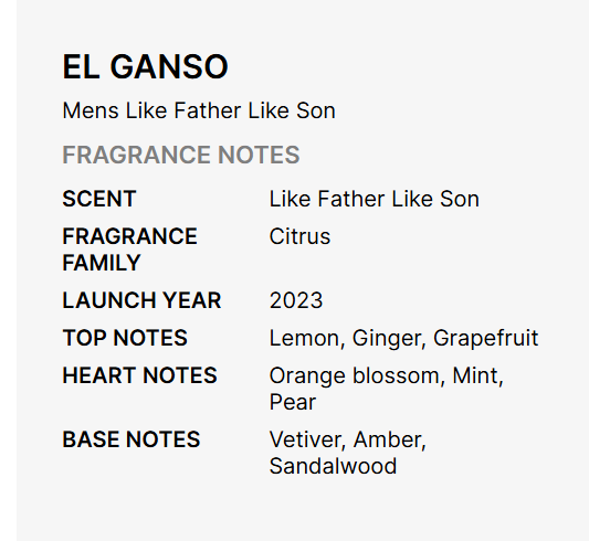El Ganso Like Father Like Son Eau De Parfum for Men 125ml