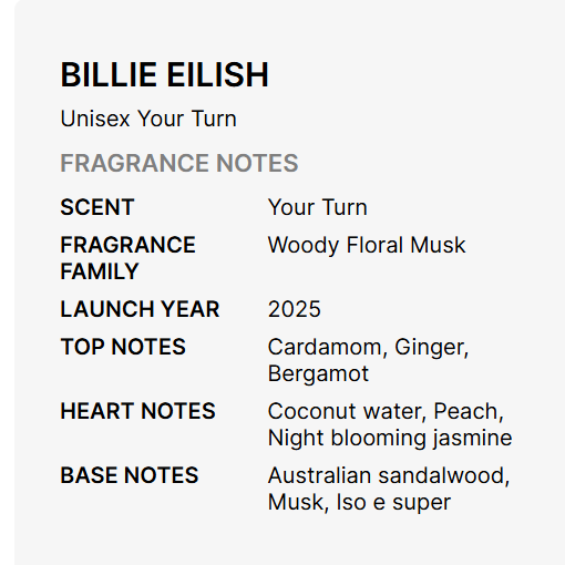 Billie Eilish Your Turn Eau de Parfum for Unisex 100ml