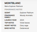 Montblanc Explorer Platinum Eau De Parfum for Men 100ml