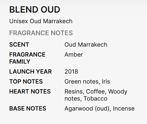 Blend Oud Voyage Collection Oud Marrakech Eau De Parfum for Unisex 60ml