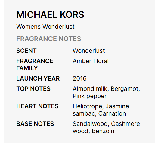 Michael Kors Wonderlust Eau De Parfum for Women 100ml