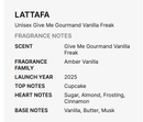 Lattafa Give Me Gourmand Vanilla Freak Eau De Parfum for Unisex 75ml