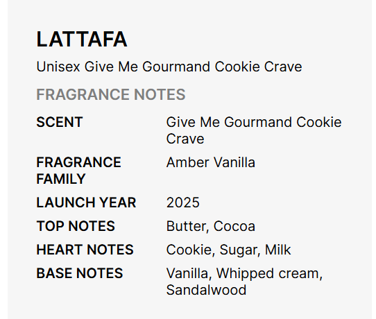 Lattafa Give Me Gourmand Cookie Crave Eau De Parfum 75ml