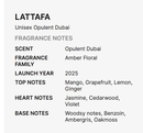 Lattafa Opulent Dubai Eau De Parfum for Unisex 100ml