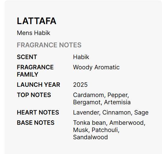 Lattafa Habik Eau De Parfum for Men 100ml