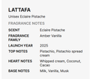 Lattafa Eclaire Pistache Eau De Parfum for Unisex 100ml