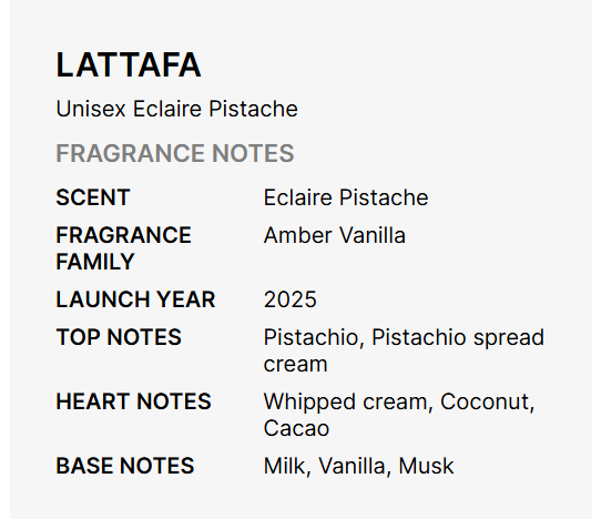 Lattafa Eclaire Pistache Eau De Parfum for Unisex 100ml