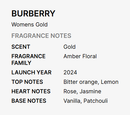 Burberry Gold Eau De Parfum for Women 100ml