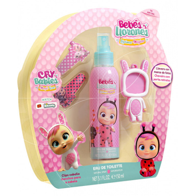 Cry Babies Gift Set EDT 150 ML + KEY RING + 2 HAIR CLIPS for Kids