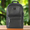 Cross Leather Unisex Backpack (Black)-xpressionsstyle