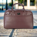 Cross Leather Men's Duffel Bag (Brown)-xpressionsstyle