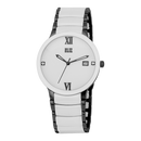 ELIZ ES8866G4NWW SS Case & SS/Ceramic Band Date Men's Watch