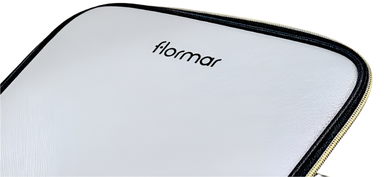 White sleeve with 'flormar' branding on a light gray background