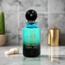 Perfume bottle labeled 'Folage' with a black cap on a white background