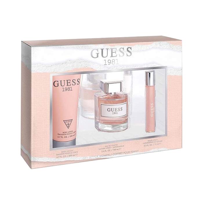 Guess 1981 Gift Set for Women EDT 100ml + 200ml Body Lotion, EDT 15ml Mini-xpressionsstyle