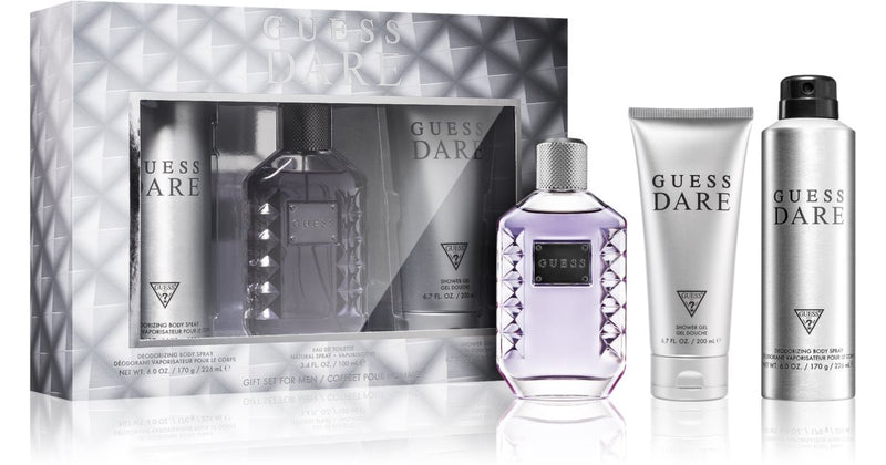 Guess Dare (M) Set EDT 100ml + 200ml Shower Gel + 226ml Body Spray-xpressionsstyle