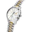 MASERATI SORPASSO 42MM CHRONOGRAPH WHITE/SILVER DIAL SS + YELLOW GOLD BRACELET – R8873624003