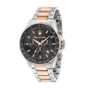 MASERATI SFIDA 44MM CHRONOGRAPH GRAY DIAL SS + ROSE GOLD BRACELET – R8873640021