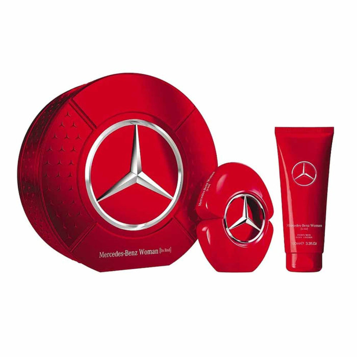 Mercedes Benz In Red for Woman Set EDP 90ml + Body Lotion 100ml