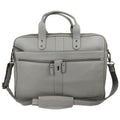 Men's Premium Full-Grain Leather Laptop Briefcase - Fits Up to 15.6" Laptops