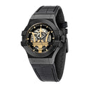 Maserati Potenza Automatic 42mm Black Dial Black Stainless Steel Yellow Gold PVD – R8821108036