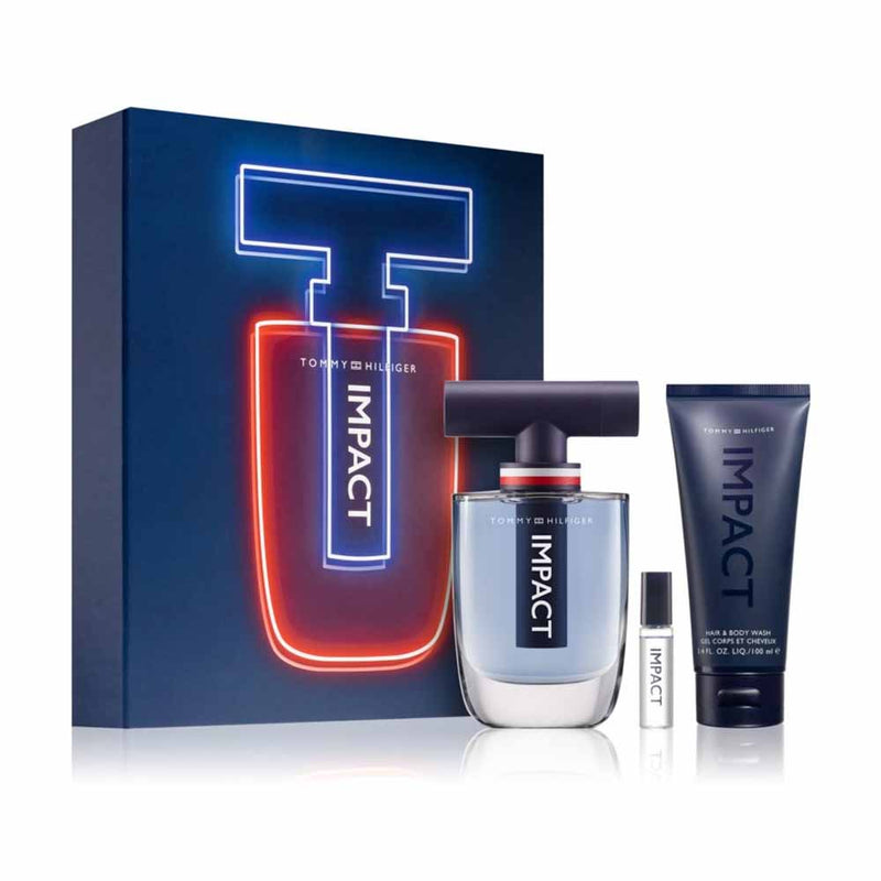 Tommy Hilfiger Impact for Men EDT 100ml + EDT 4ml +Body Wash 100ml Gift Set