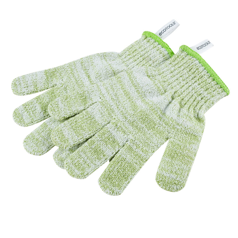 Eco Tools Exfoliating Bath & Shower Gloves, Green