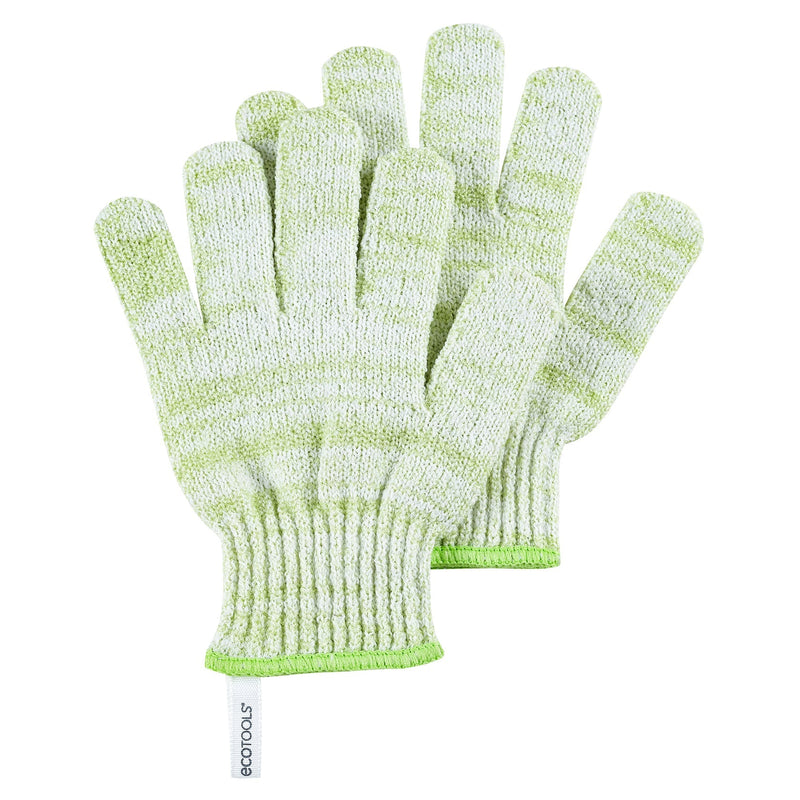 Eco Tools Exfoliating Bath & Shower Gloves, Green