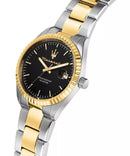 MASERATI COMPETIZIONE 43MM 3-HAND BLACK DIAL SS + YELLOW GOLD BRACELET – R8853100042