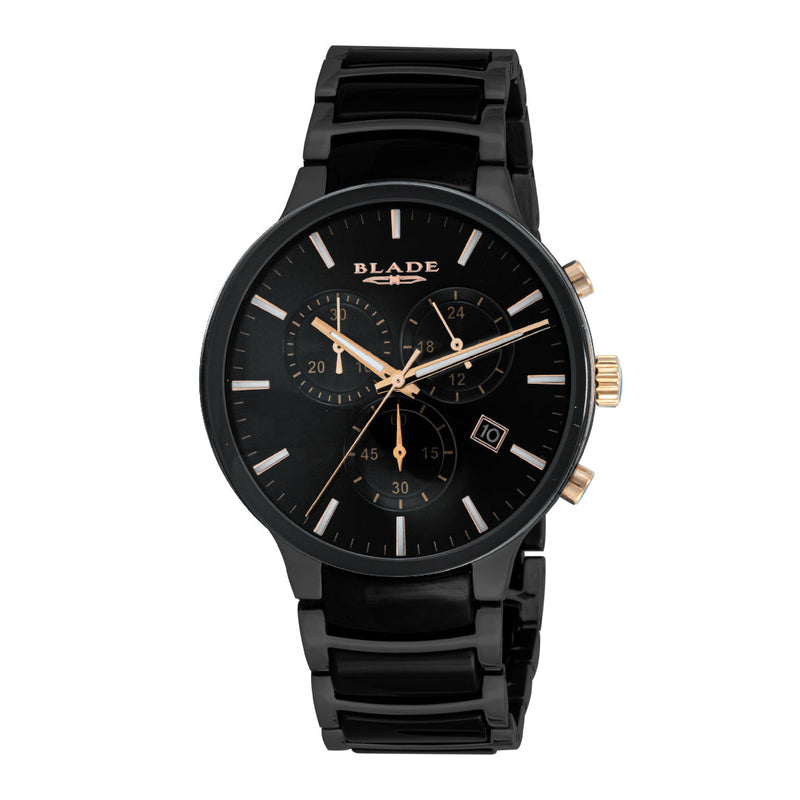 BLADE Prestige Noir 3571G4NNN Black SS Ceramic Watch - Front