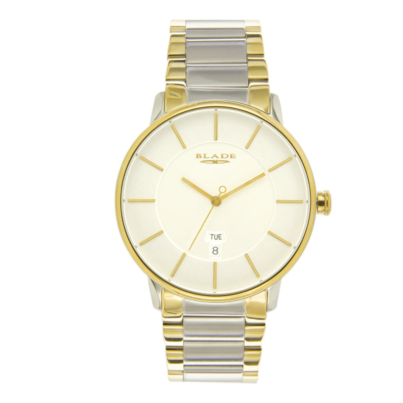 Blade 3650G2TWT White Dial Two Tone Gold Stainless Steel Watch