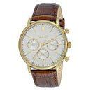 BLADE Alpha Gold 3663G1GWO SS & Leather Strap Multifunction Men's Watch-xpressionsstyle