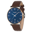 BLADE Wanderer Bichrome 3683G1UBO SS & Leather Date Men's Watch-xpressionsstyle