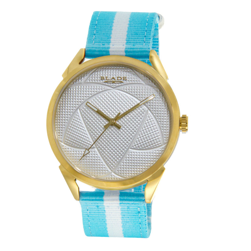 BLADE White-Blue Retro-Fútbol Special Edition NATO Strap Watch