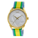 BLADE Yellow-Green-Blue Retro-Fútbol Special Edition NATO Strap Watch-xpressionsstyle