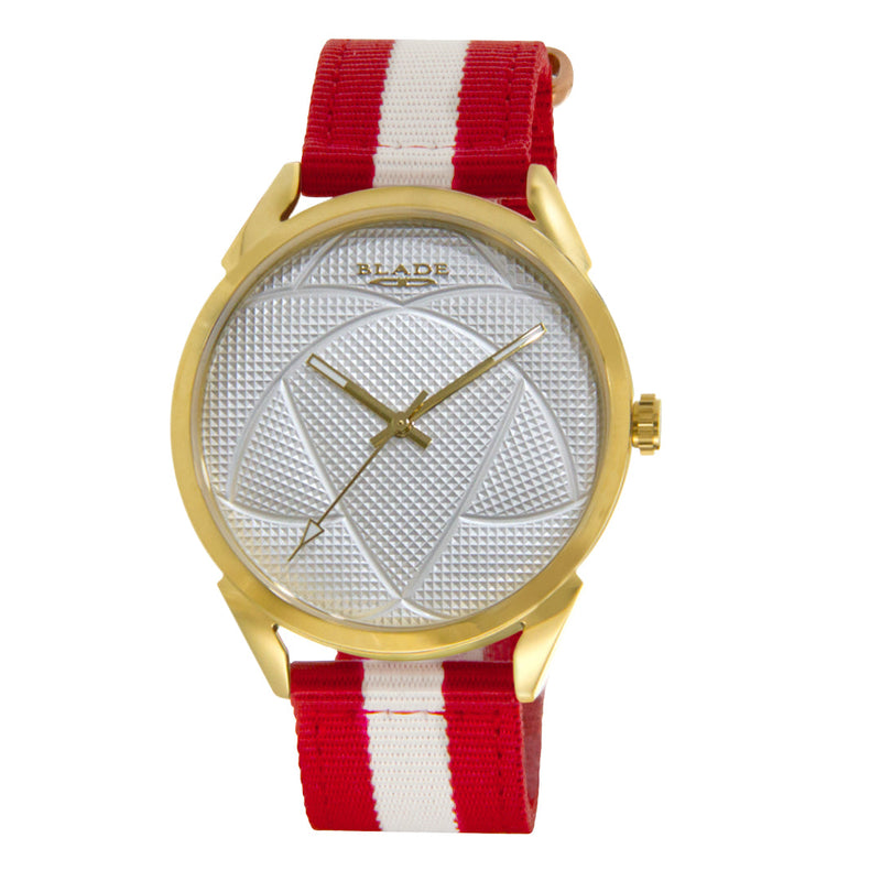 BLADE White-Red Retro-Fútbol Special Edition NATO Strap Watch