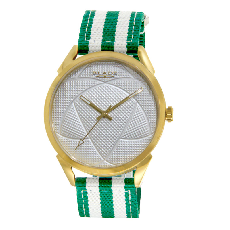 BLADE White-Green Retro-Fútbol Special Edition NATO Strap Watch