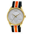 BLADE Black-Orange-White Retro-Fútbol Special Edition NATO Strap Watch