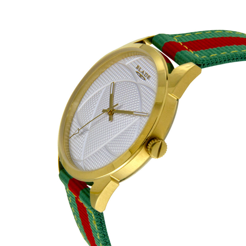 BLADE Green-Red Retro-Fútbol Special Edition NATO Strap Watch