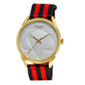 BLADE Black-Red Retro-Fútbol Special Edition NATO Strap Watch