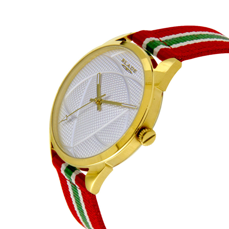 BLADE Red-Green-White Retro-Fútbol Special Edition NATO Strap Watch