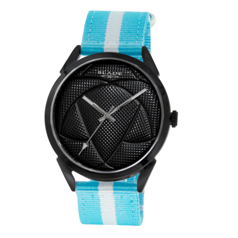 BLADE White-Blue Retro-Fútbol Special Edition NATO Strap Watch