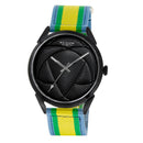 BLADE Yellow-Green-Blue Retro-Fútbol Special Edition NATO Strap Watch-xpressionsstyle
