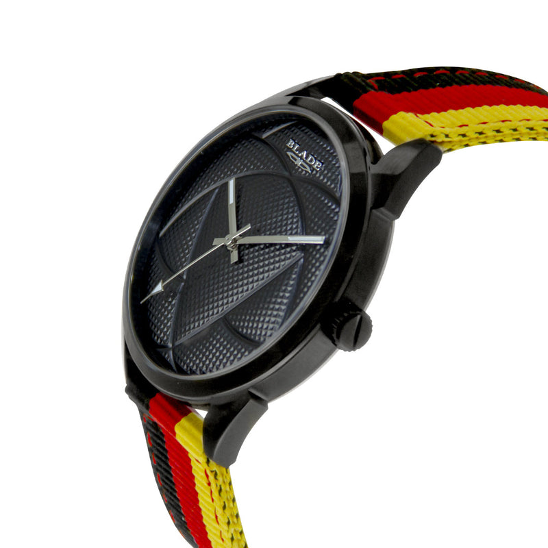 BLADE Black-Red-Yellow Retro-Fútbol Special Edition NATO Strap Watch