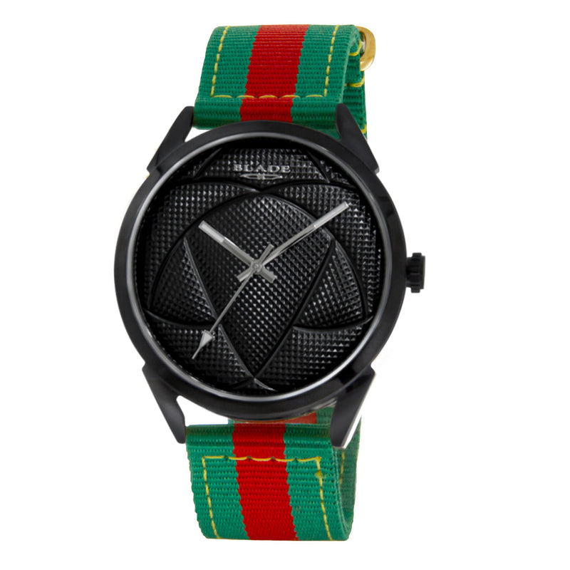 BLADE Green-Red Retro-Fútbol Special Edition NATO Strap Watch