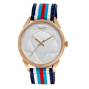 BLADE Navy Blue-Blue-Red-White Retro-Fútbol Special Edition NATO Strap Watch-xpressionsstyle