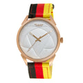 BLADE Black-Red-Yellow Retro-Fútbol Special Edition NATO Strap Watch