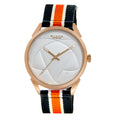 BLADE Black-Orange-White Retro-Fútbol Special Edition NATO Strap Watch